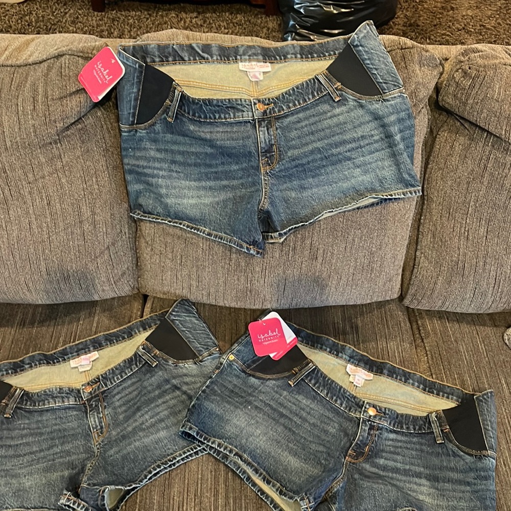 Maternity jean shorts